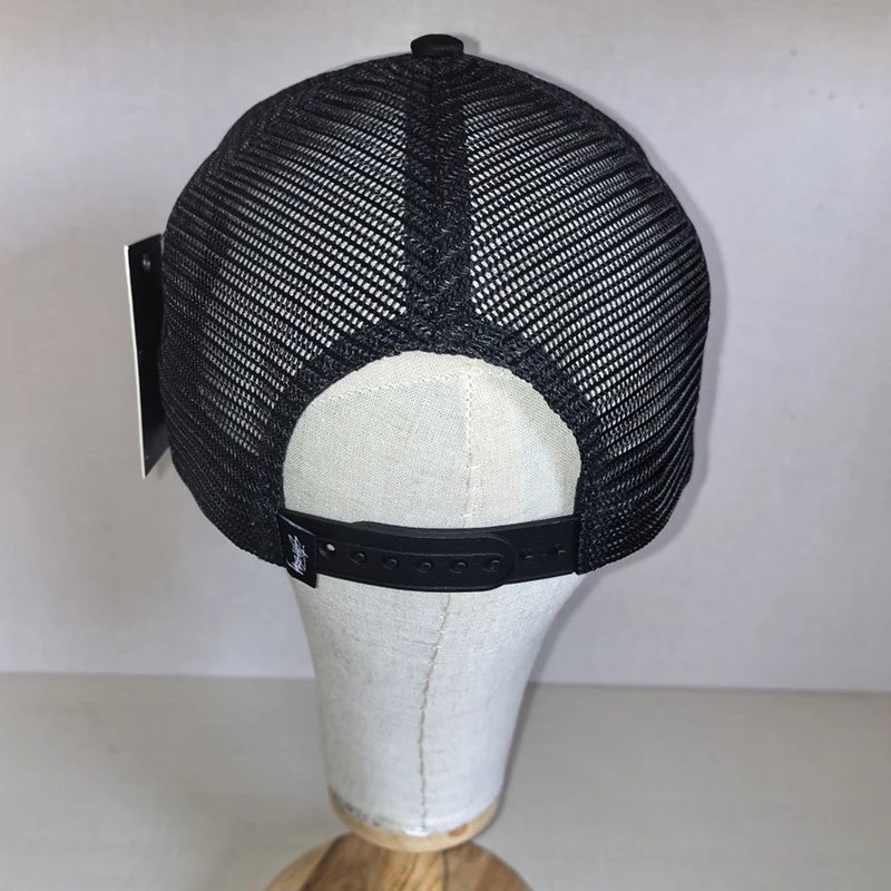 Stussy Crown Logo White Black Trucker Hat