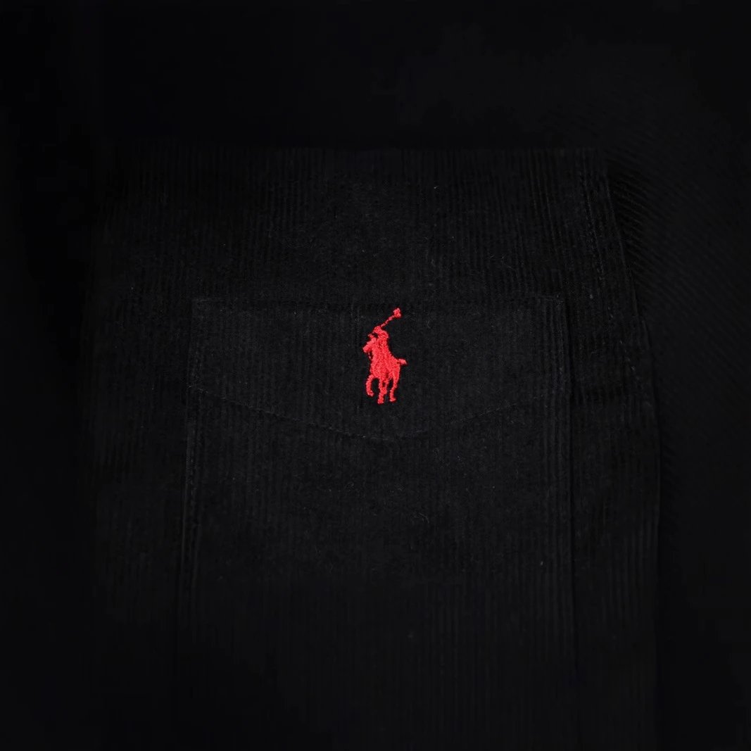 Polo Ralph Lauren Navy Blue Corduroy Zip-Up Shirt