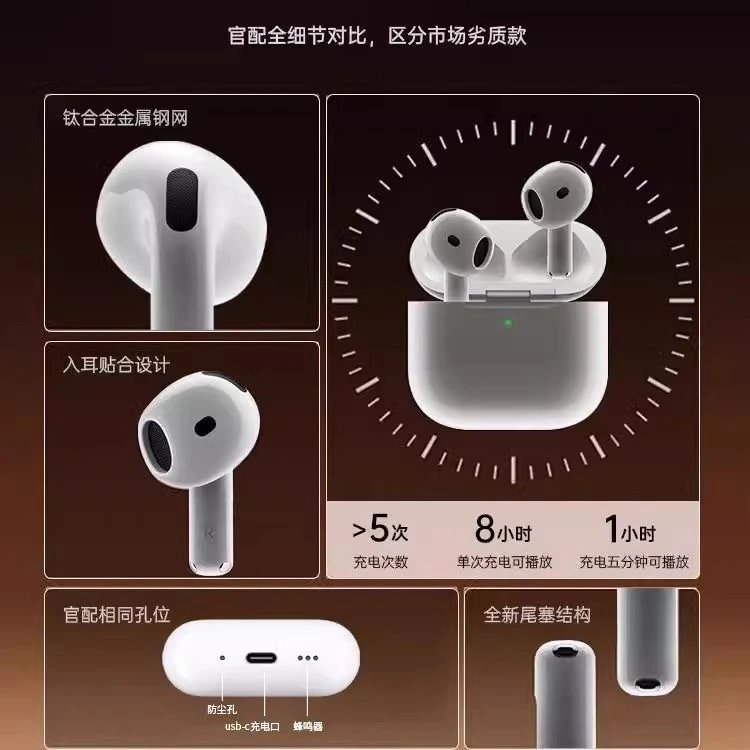 Huqiangbei AirPods 6th Generation White Wireless Earbuds
