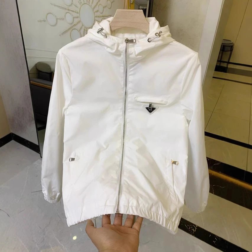 Prada Re-Nylon Black Hooded Windbreaker Jacket