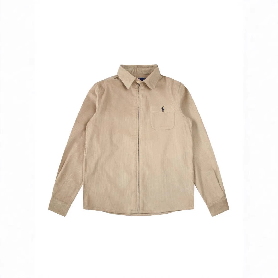 Polo Ralph Lauren Navy Blue Corduroy Zip-Up Shirt