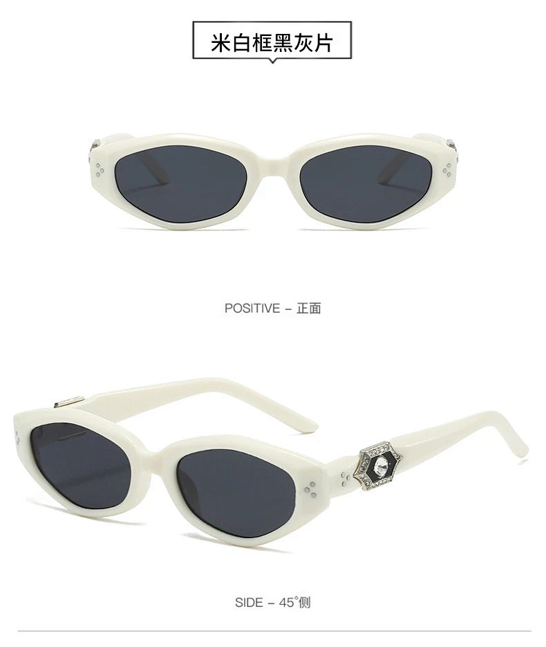 Design Cat-Eye Sunglasses with Crystal-Embellished Temples Black Sunglasses product detail 15 in Litbuy spreadsheet finds
