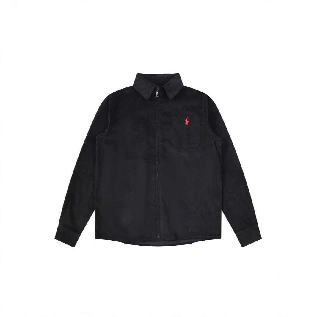 Polo Ralph Lauren Navy Blue Corduroy Zip-Up Shirt