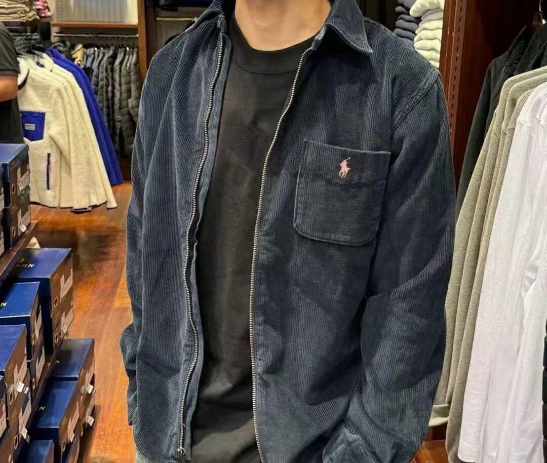 Polo Ralph Lauren Corduroy Zip-Up Shirt Navy product detail 2 in Litbuy spreadsheet finds