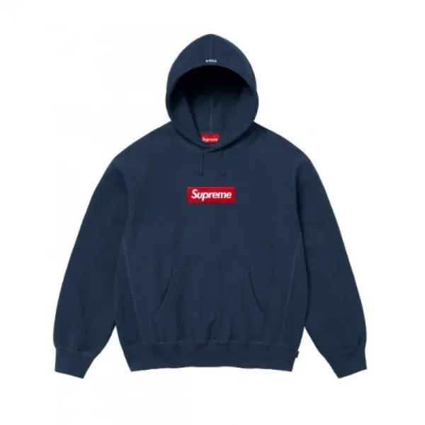 Supreme Box Logo Hoodie Navy - 1