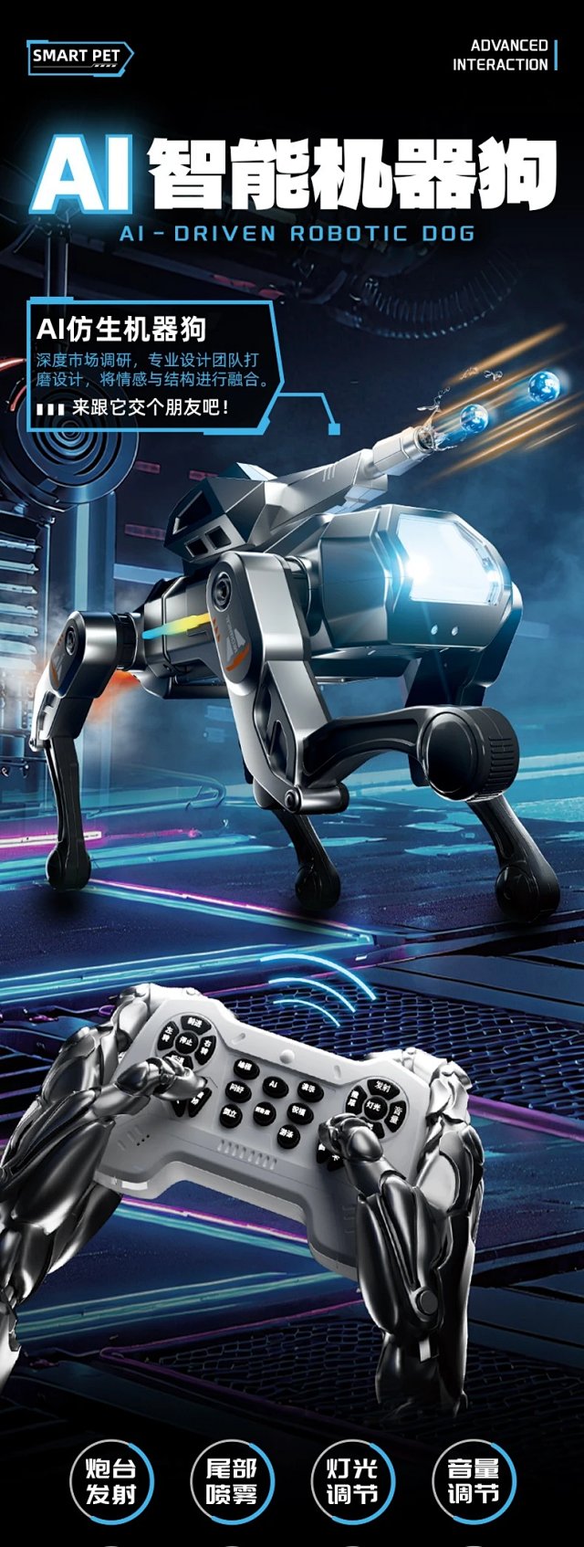 Other ToysOther Future Smart AI Robotic Dog Silver‑Black Toy - Buy on Kakobuysheetfind