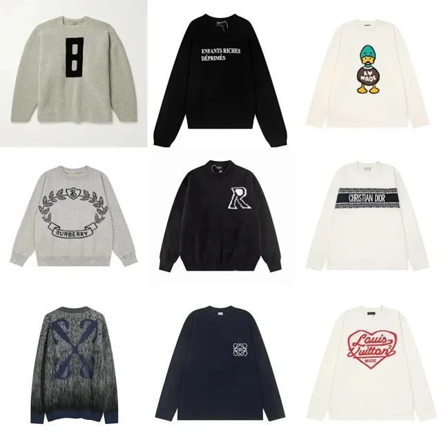 drew house Knitwear Smiley Face Crewneck Sweater product detail image 1