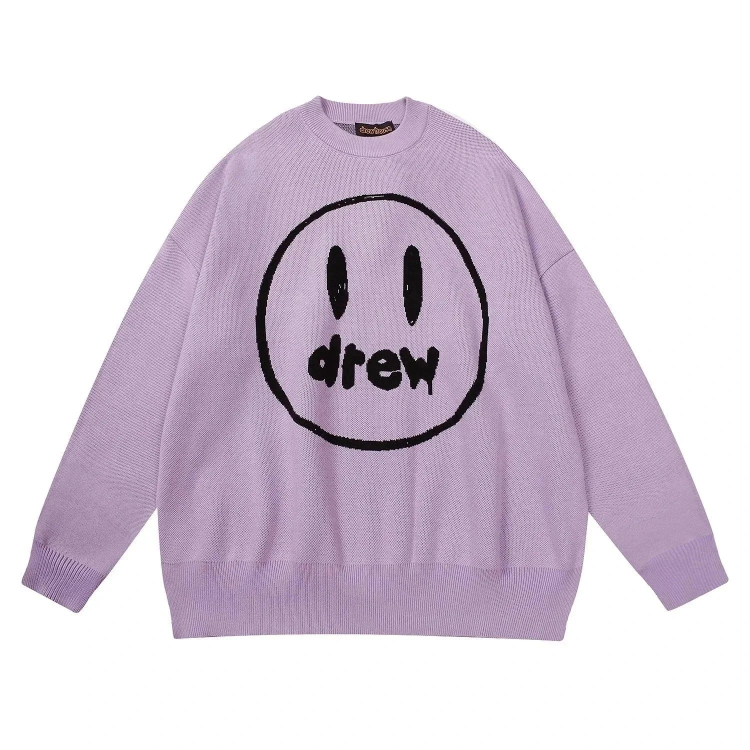 drew house Knitwear Smiley Face Crewneck Sweater — 01