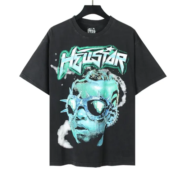Hellstar Graphic Print Oversized T-Shirt Black - 1