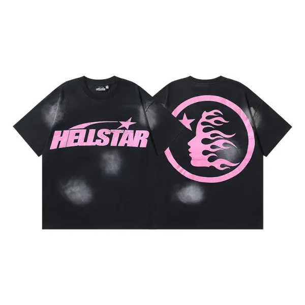HELL Graphic Print Black Oversized T-Shirt - 11