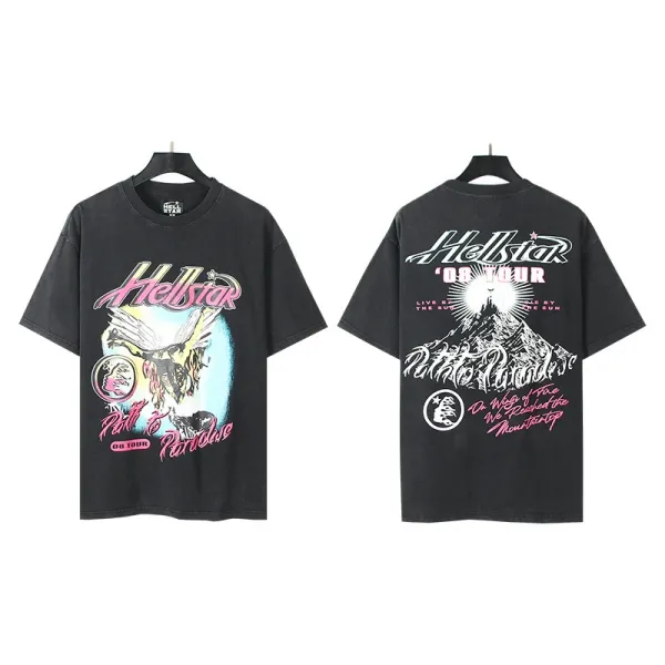 HELL Graphic Print Black Oversized T-Shirt - 23