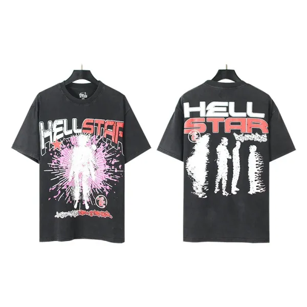 HELL Graphic Print Black Oversized T-Shirt - 29