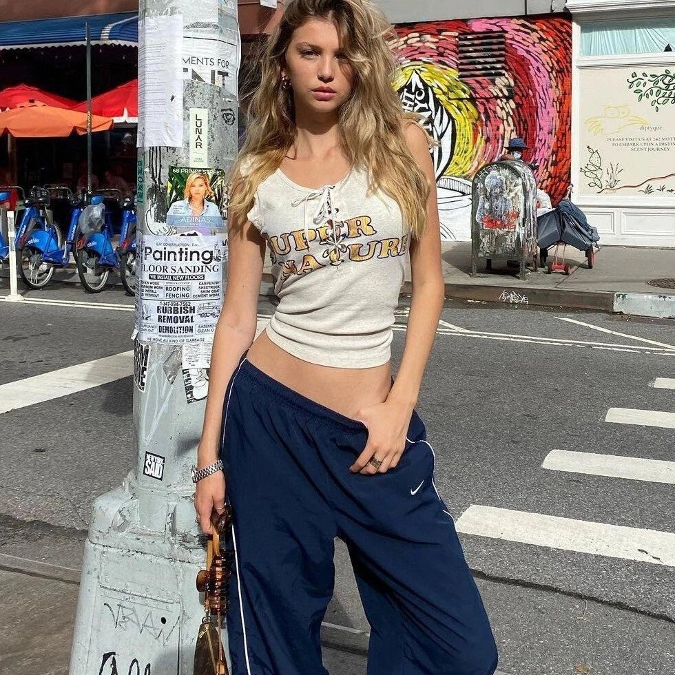 25 new men's and women's retro woven sports casual pants, lightweight, waterproof, breathable, windproof and loose soldier pants