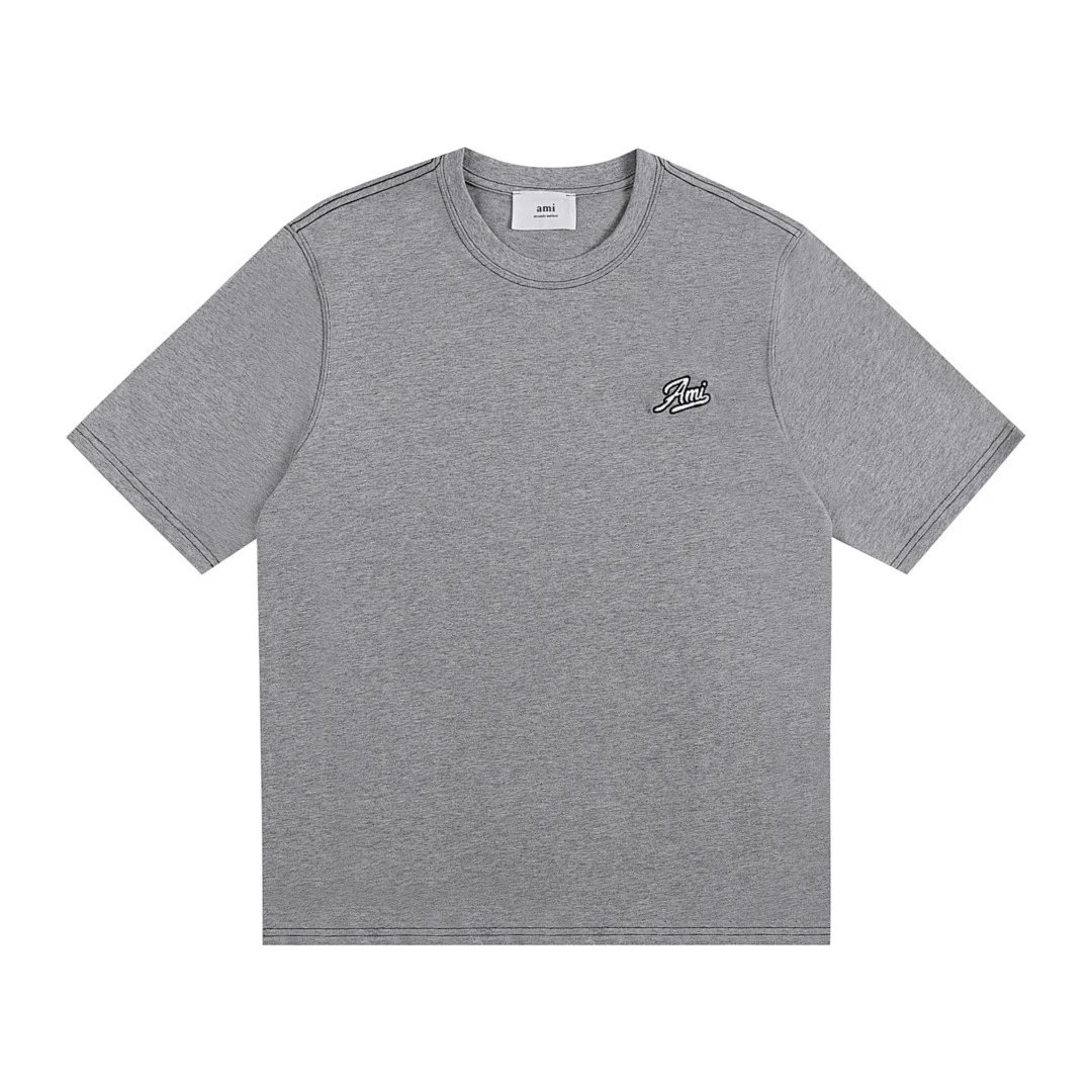 AMI Paris Cotton T-Shirt Assorted Colors Graphic Print Casual