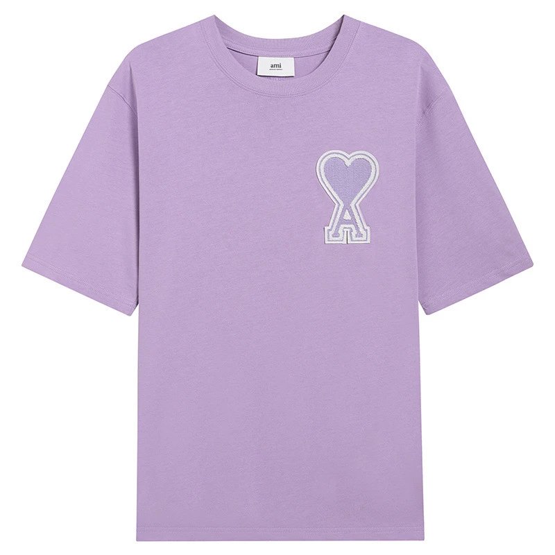 AMI Paris Cotton T-Shirt Assorted Colors Graphic Print Casual