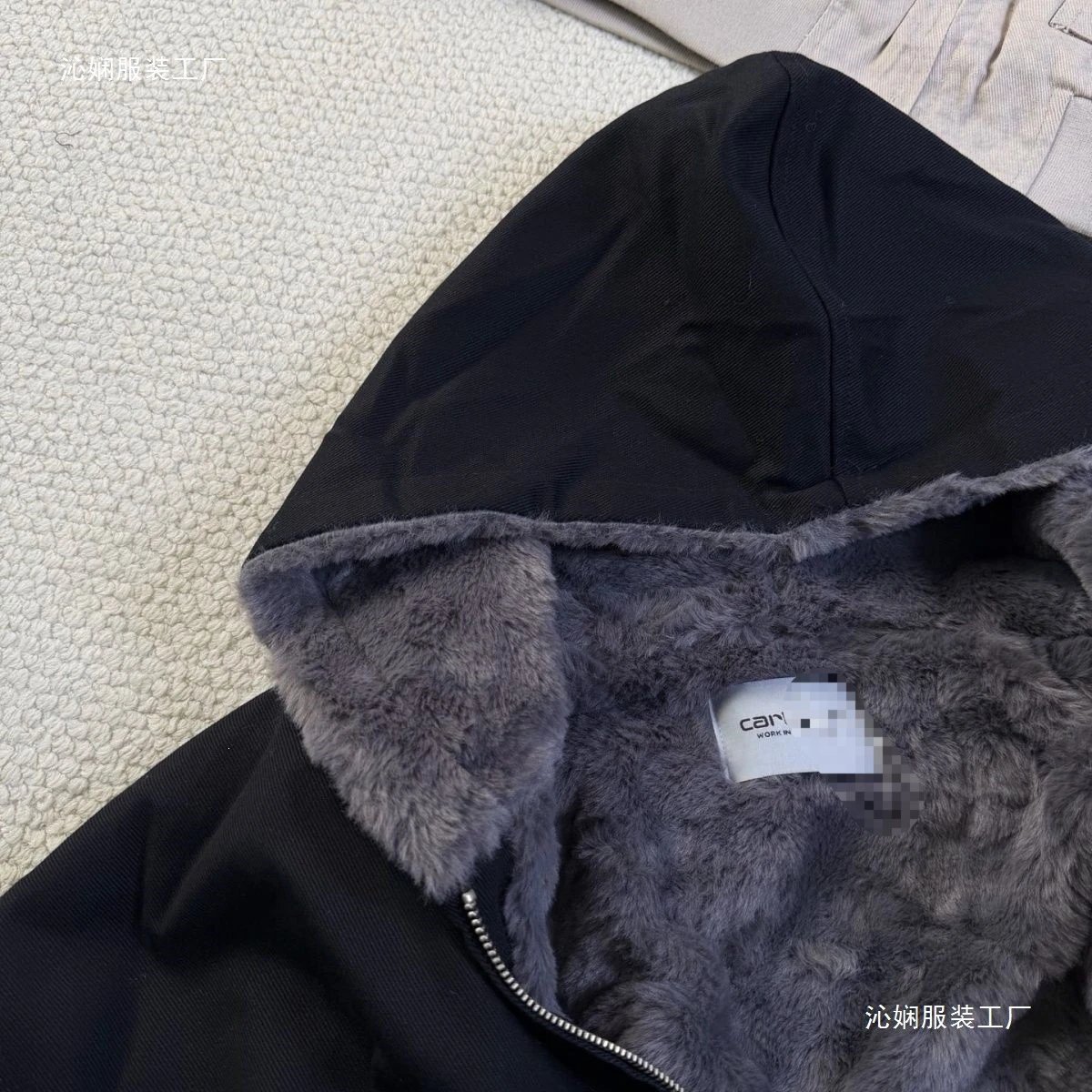 Marble Mountain Logo Hooded Down Jacket photo 8