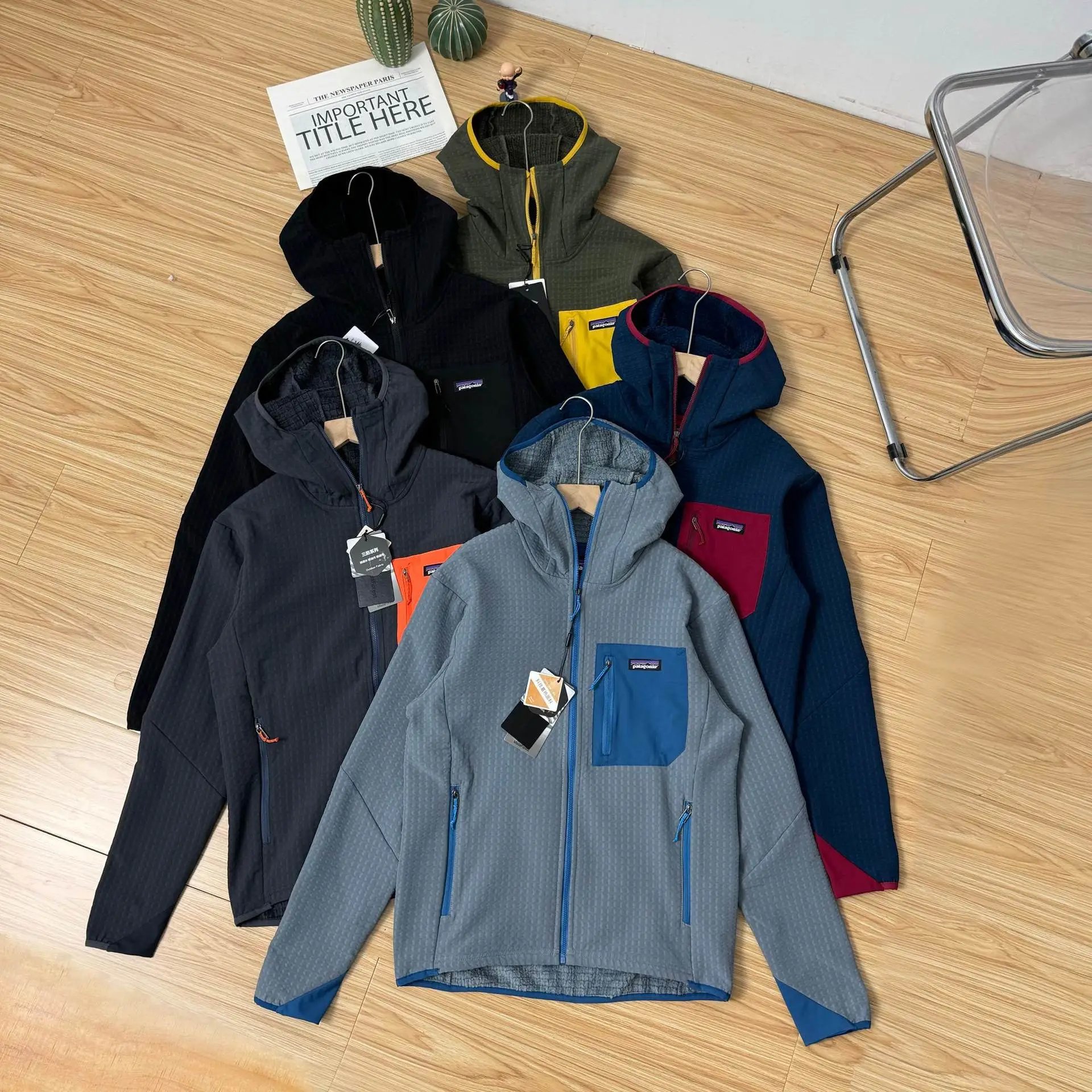 Fleece Lined Hooded Checked Jacket