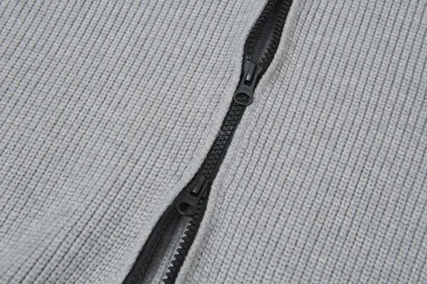 Stone Island Ribbed Zip-Up Knit Sweater White - 12