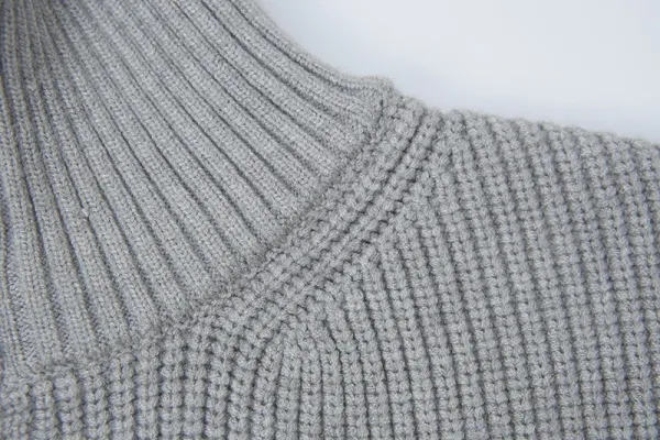 Stone Island Ribbed Zip-Up Knit Sweater White - 11