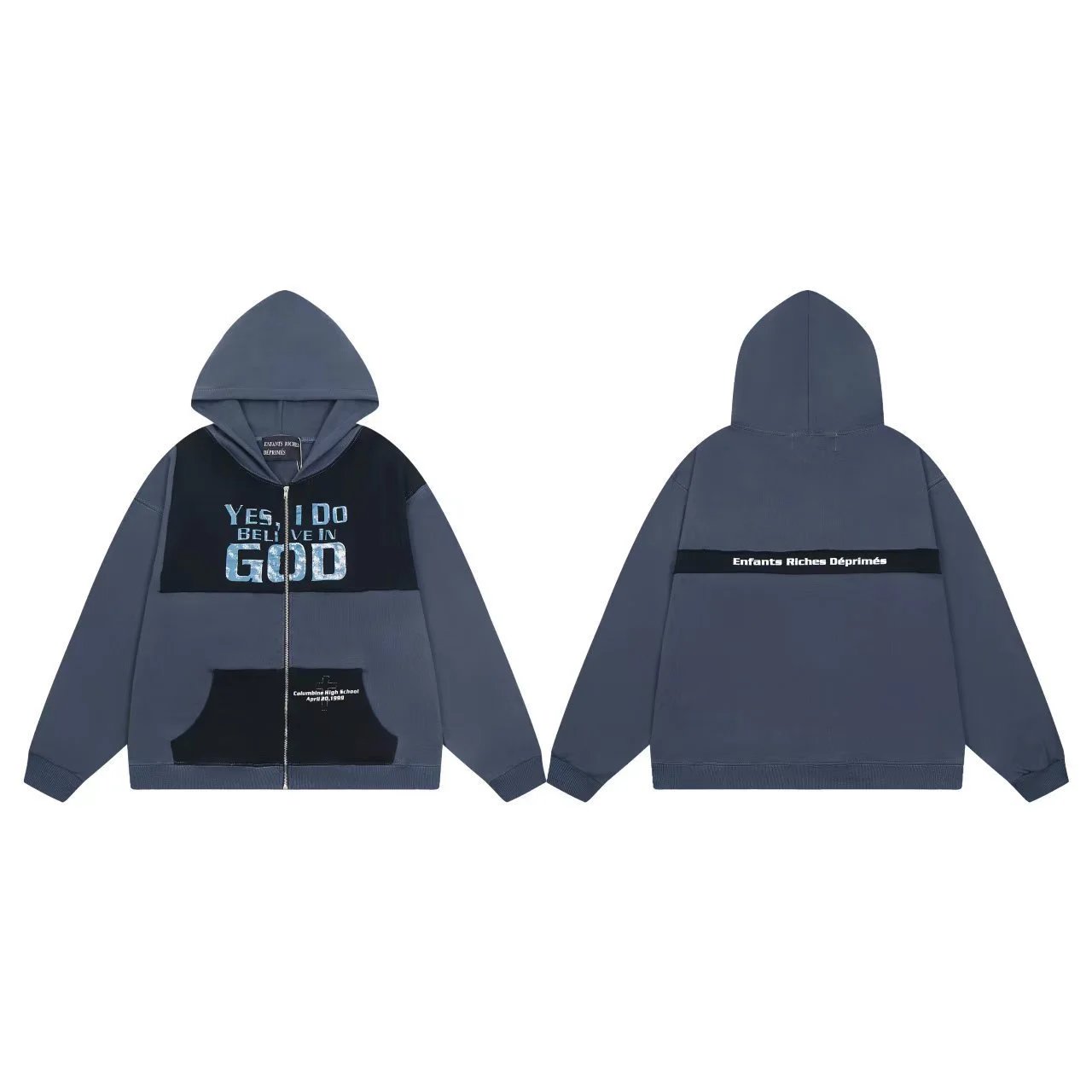 ER810 Blue Zip-Up Sweatshirt