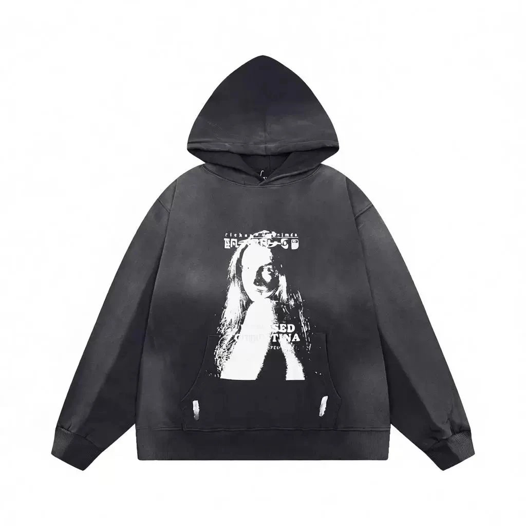 ER817 Dark Grey Hooded Sweatshirt