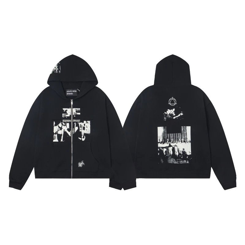ER841 Black Zip-Up Sweatshirt
