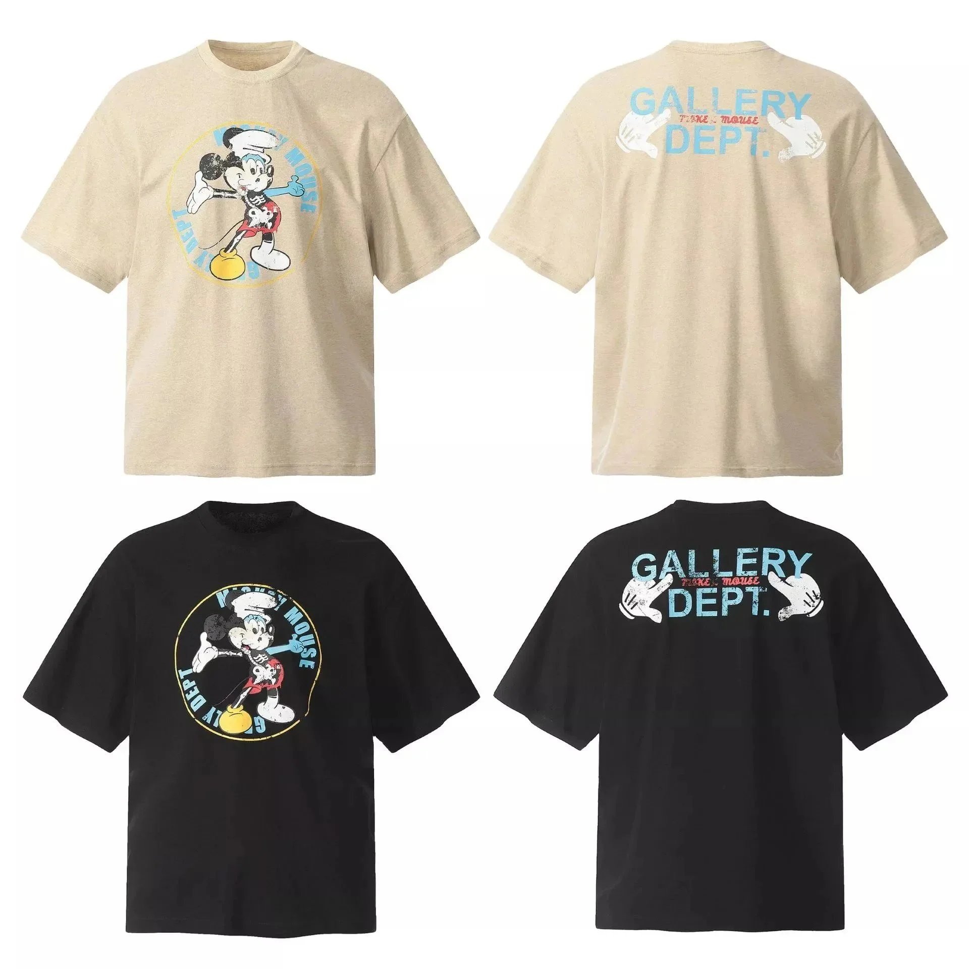 Mickey Series Anime Print Vintage T-Shirt