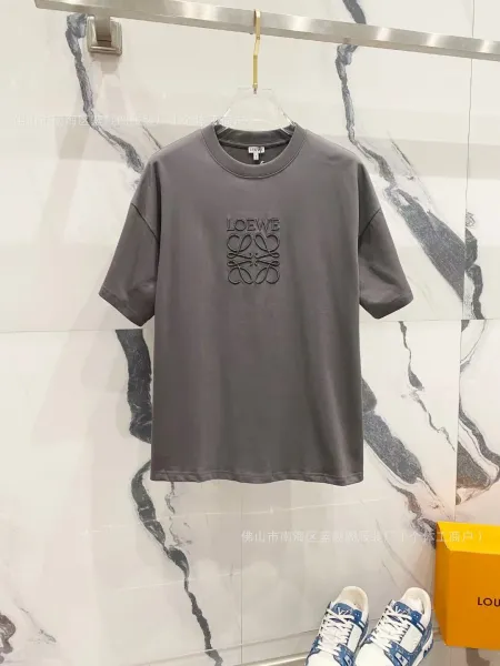 Loewe Anagram Embroidered T-Shirt Black/White/Gray/Green/Orange/Pink/Beige/Multicolor - 26