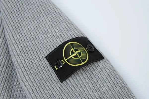 Stone Island Ribbed Zip-Up Knit Sweater White - 15