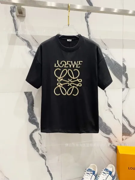 Loewe Anagram Embroidered Black T-Shirt - 1