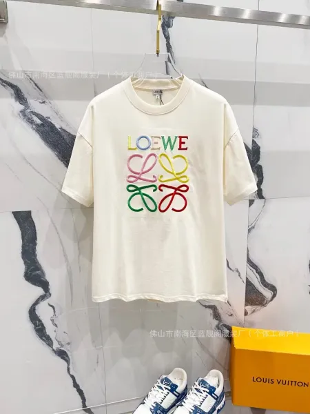 Loewe Multicolor Anagram Logo Off-White T-Shirt - 1
