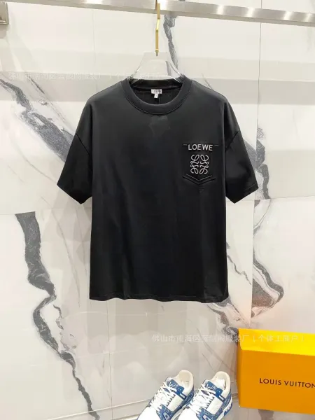 Loewe Anagram Embroidered T-Shirt Black/White/Gray/Green/Orange/Pink/Beige/Multicolor - 33