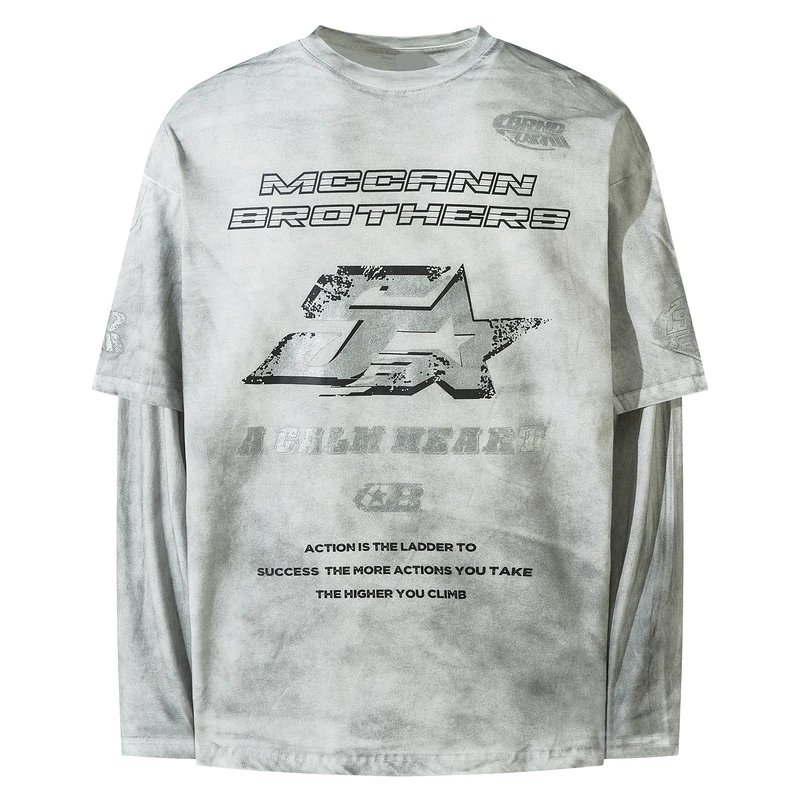 Faux Layered Long Sleeve T-Shirt