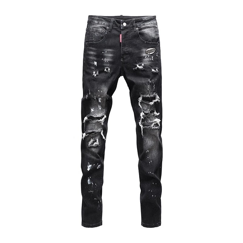 DSQUARED2 Black Distressed Jeans