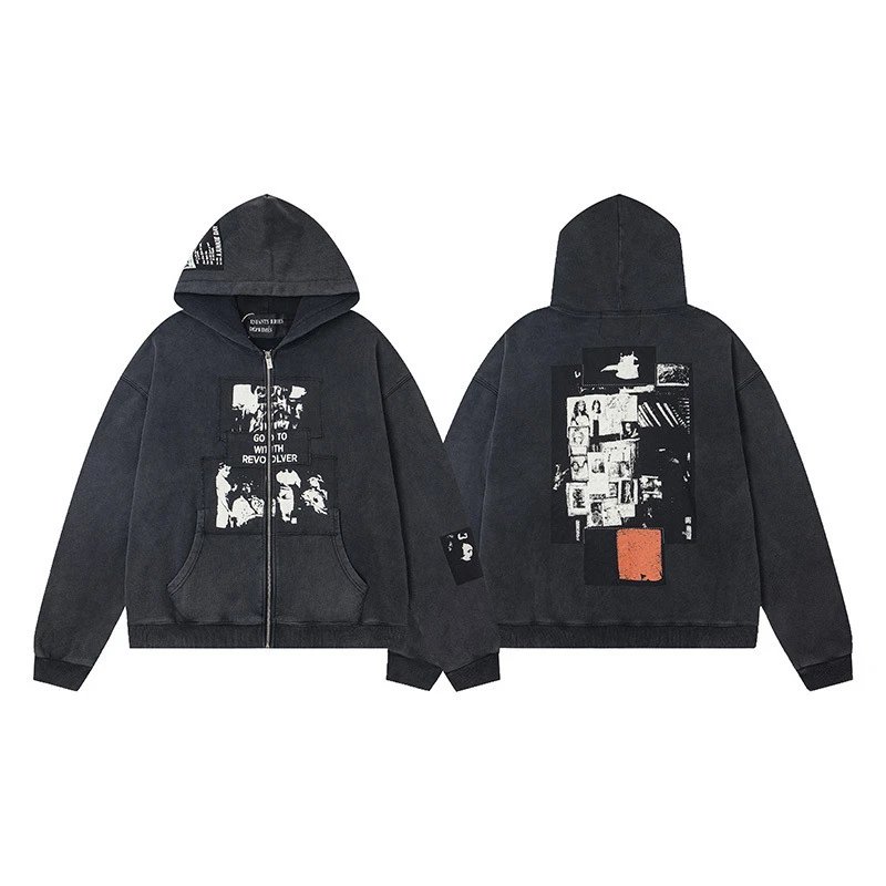 ER837 Black Zip-Up Sweatshirt