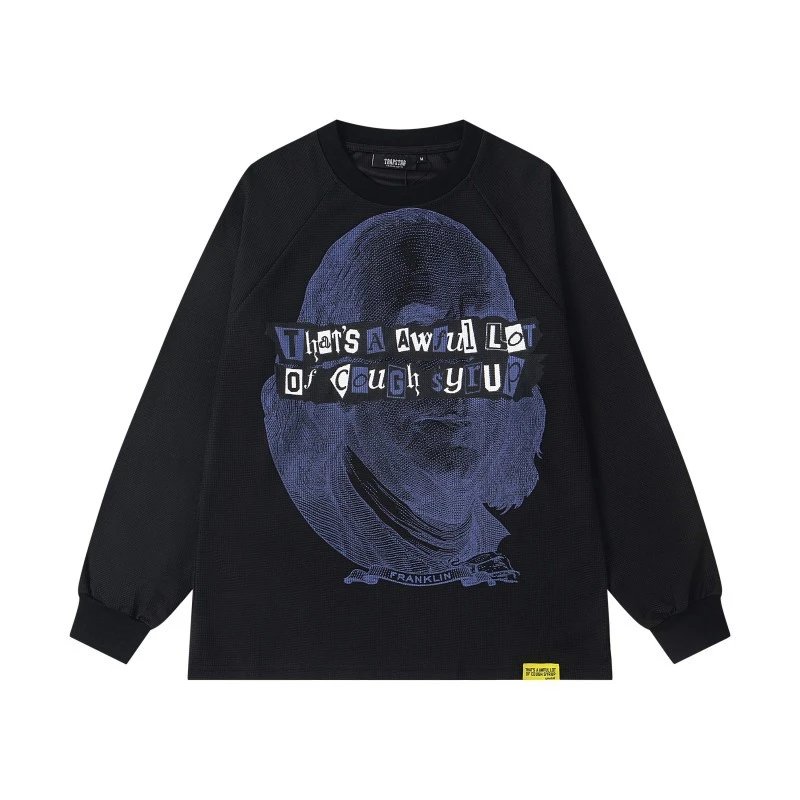 Trackstar Franklin Graphic Long-Sleeve Waffle Knit Sweater - 000188