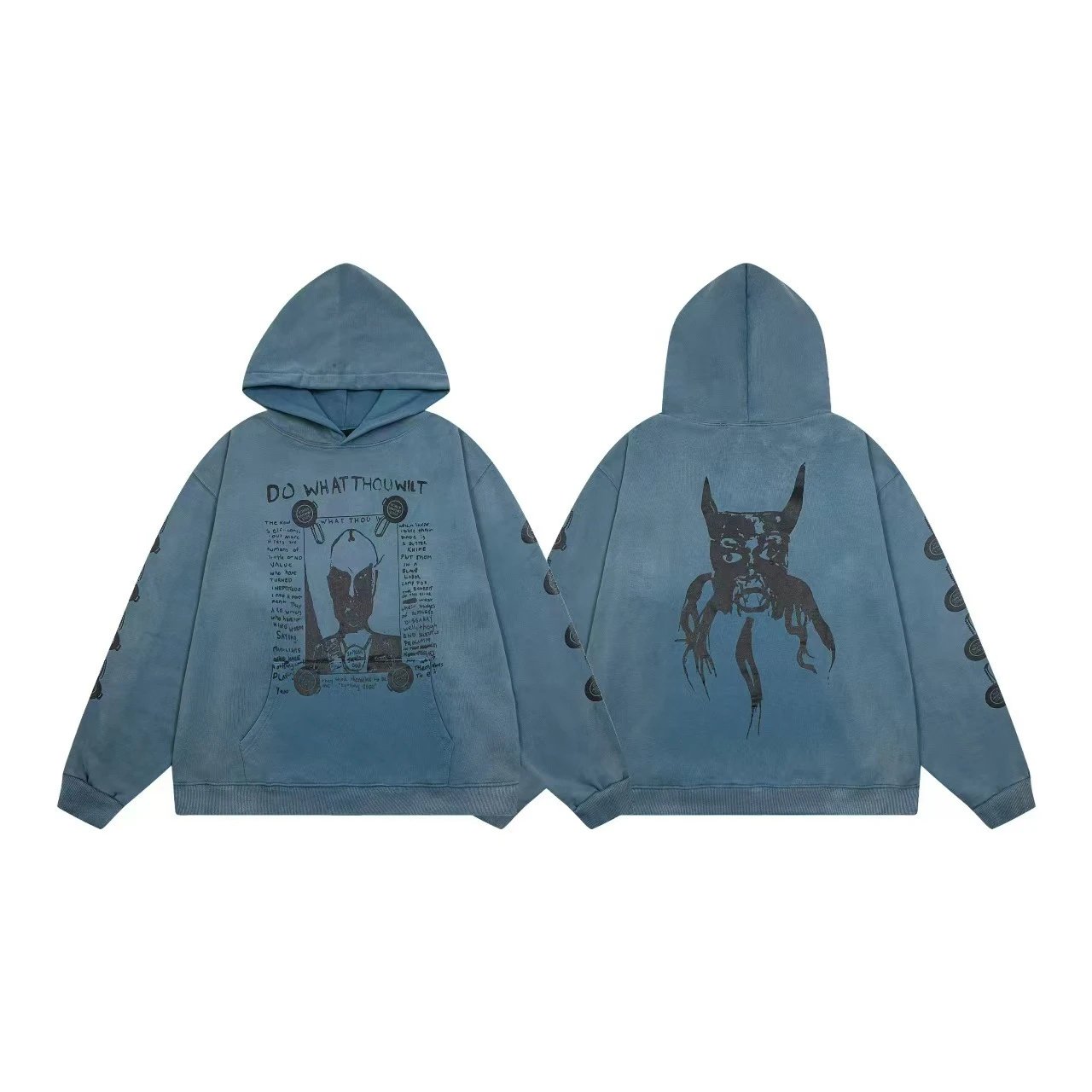 ER820 Blue Hooded Sweatshirt