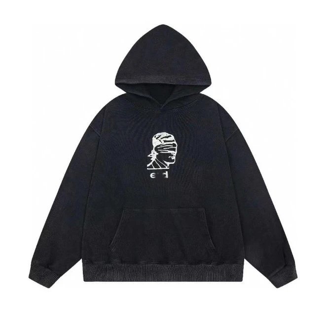 ER813 Black Hooded Sweatshirt