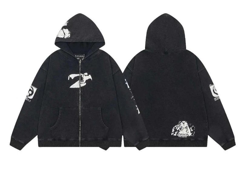 ER811 Black Zip-Up Sweatshirt