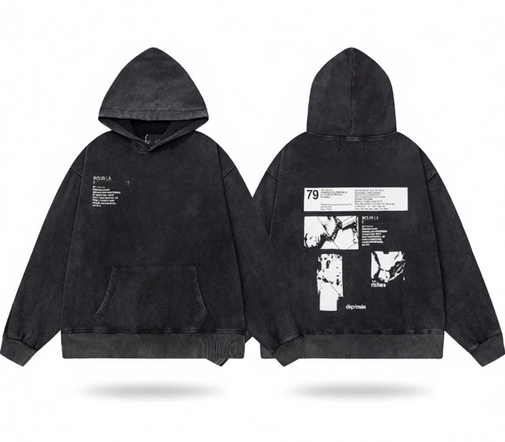 ER827 Black Hooded Sweatshirt