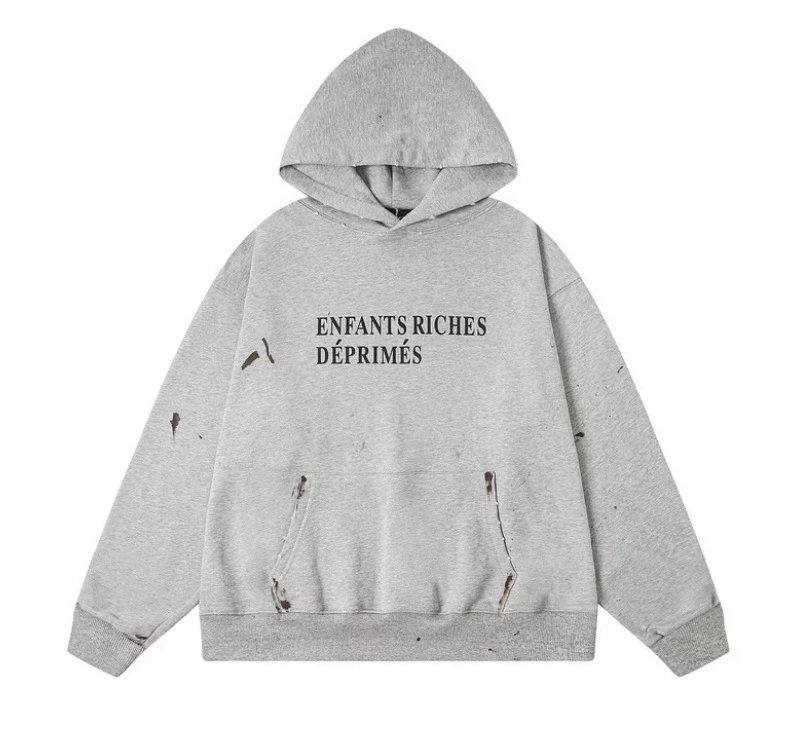 ER818 Grey Hooded Sweatshirt