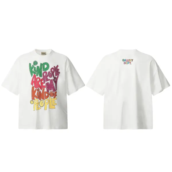 Gallery Dept Kind People Graphic Print White T-Shirt - 9