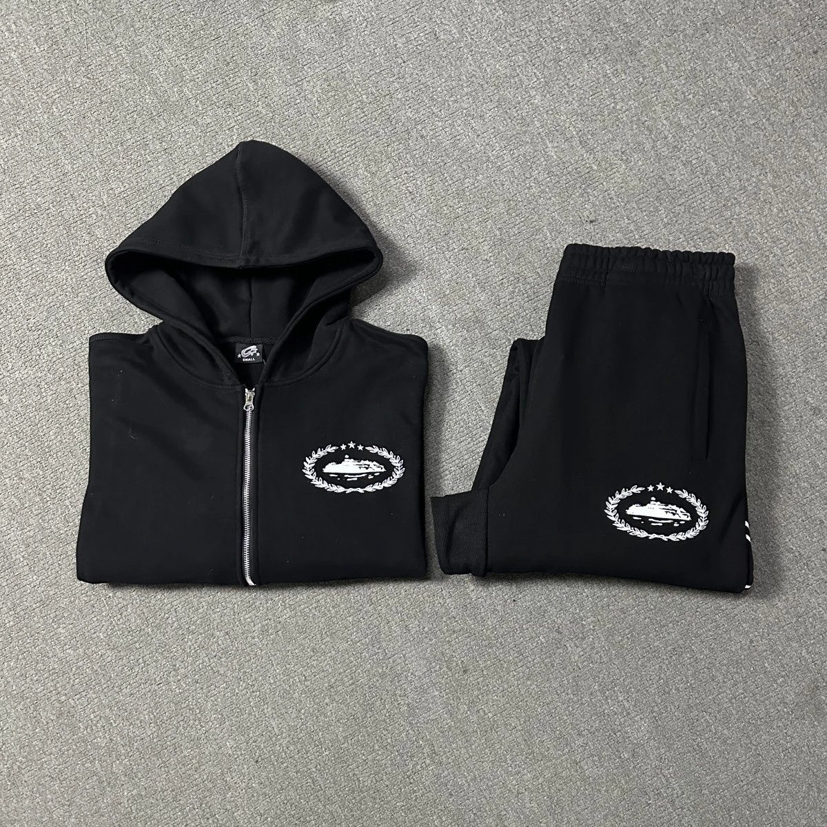 Corteiz Logo Sweatpants Black - 18
