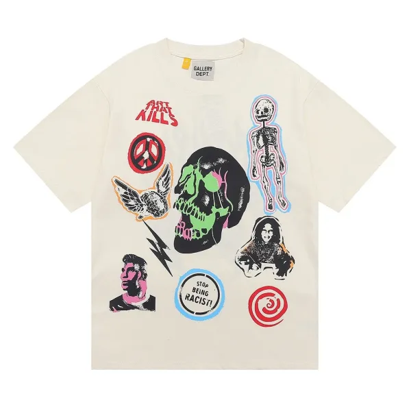 Gallery Dept Kind People Graphic Print White T-Shirt - 40