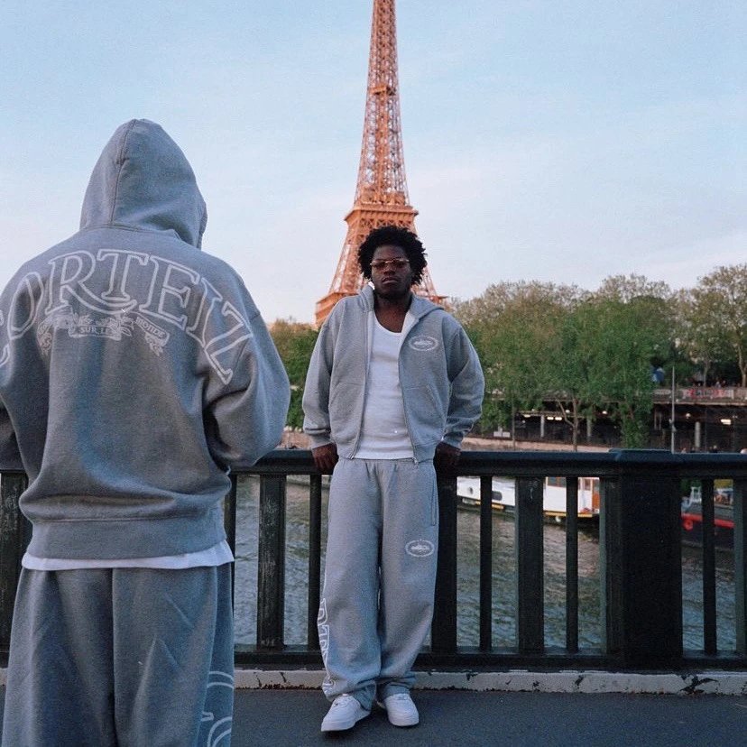 Corteiz Logo Sweatpants Black - 6