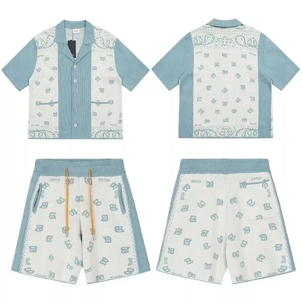 Jacquard Knit Cardigan Shorts Set