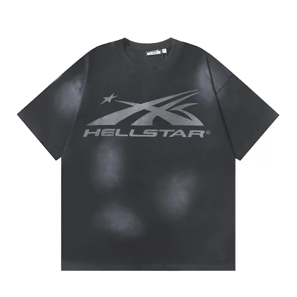 Hellstar Graphic Print Oversized T-Shirt Black - 1