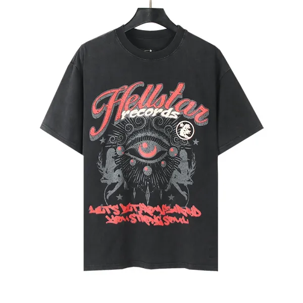 Hellstar Records Graphic Print Black T-Shirt - 1