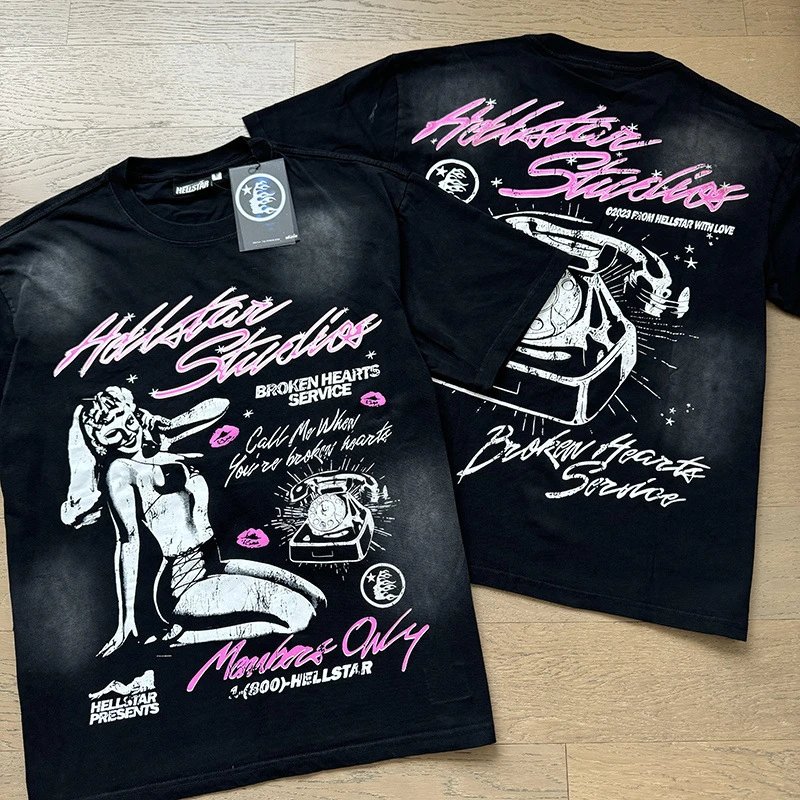 HELL Graphic Print Black Oversized T-Shirt - 6
