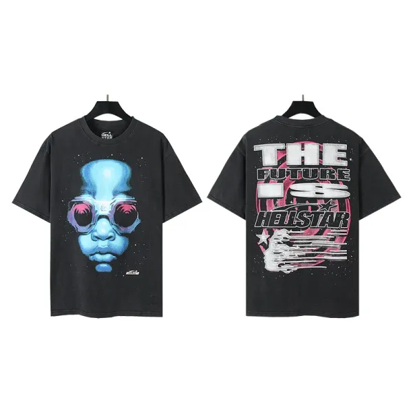 HELL Graphic Print Black Oversized T-Shirt - 38